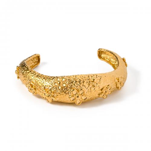 Bracelet en acier inoxydable, Acier inoxydable 304, Plaqué or 18K, bijoux de mode & pour femme, doré, 21.50mm, Diamètre intérieur:Environ 68.5mm, Vendu par PC