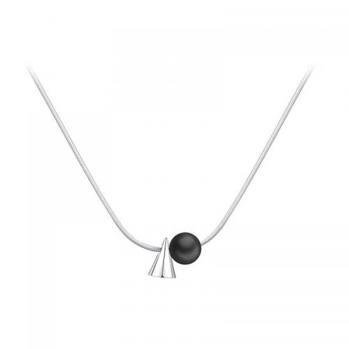 Cubic Zirconia micro pavimenta Sterling Silver Earring, 925 argento sterlina, with agata nero, with 6CM extender chain, placcato, per la donna, argento, Lunghezza Appross. 40.5 cm, Venduto da PC