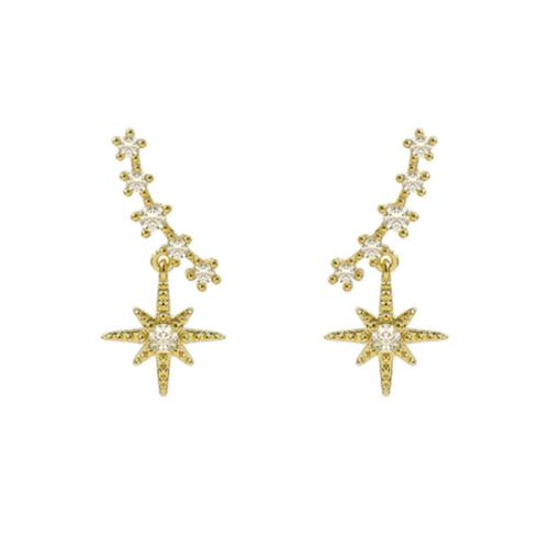 Zinc Alloy Drop Earring, forgyldt, for kvinde & med rhinestone, flere farver til valg, 25x12mm, Solgt af par