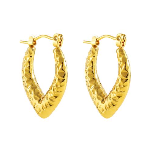 Stainless Steel Lever Back Earring 304 Stainless Steel 18K gold plated fashion jewelry & for woman golden Sold By Pair