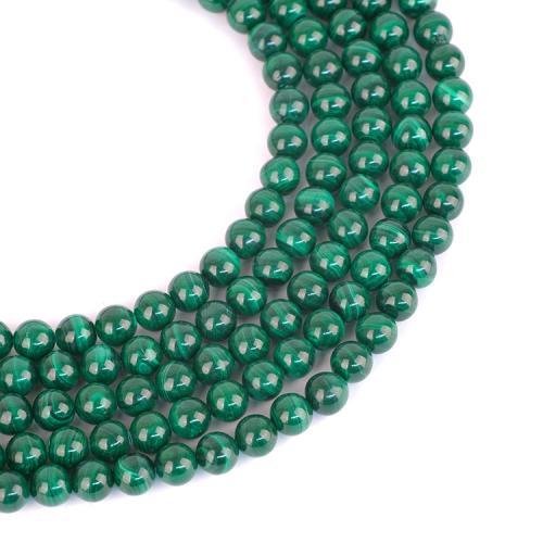 Perles malachites, Malachite, Rond, poli, DIY & normes différentes pour le choix, vert, Vendu par Environ 38 cm brin