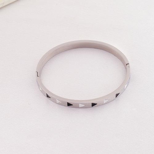 Bracelet en acier inoxydable, Acier inoxydable 304, Placage, unisexe & émail, argent, Vendu par PC