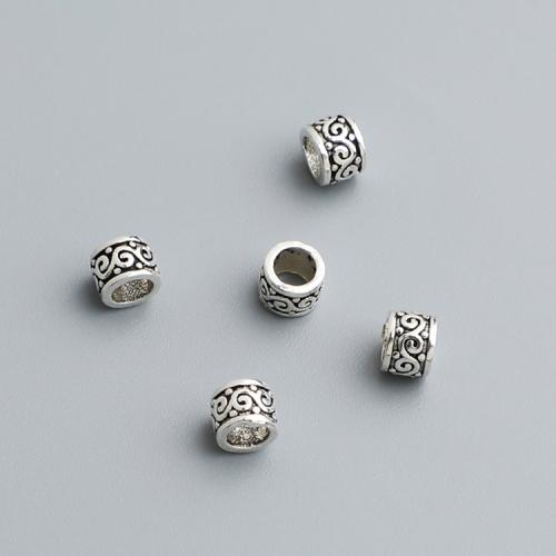 925 Sterling Silver Pärlor, Vintage & DIY, 4.50x3.30mm, Hål:Ca 2.2mm, Säljs av PC