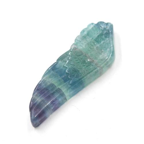 Gemstone Vedhæng Smykker, Natursten, Wing Shape, Carved, du kan DIY & forskellige materialer til valg, flere farver til valg, 57x20x10mm, Solgt af PC