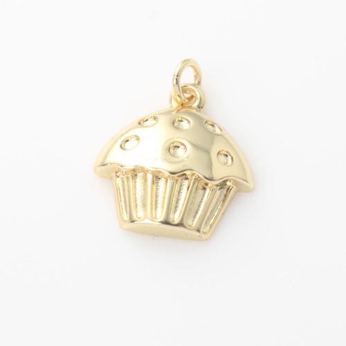 Brass Jewelry Pendants Cake gold color plated DIY nickel lead & cadmium free Sold By PC