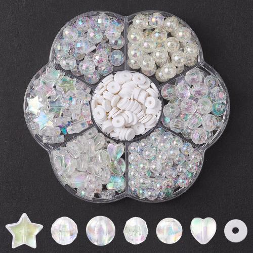 Polymer Clay med Resin, Flower, du kan DIY, blandede farver, 40.50x37.90mm, Solgt af Box