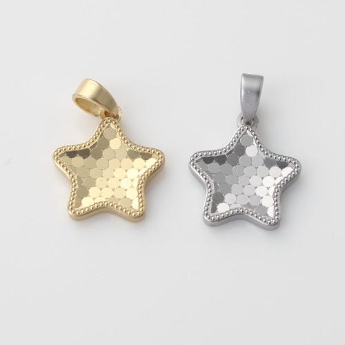 Mässing Smycken Hängen, Star, plated, DIY, fler färger för val, nickel, bly och kadmium gratis, 14.30x12.70x1.70mm, Säljs av PC