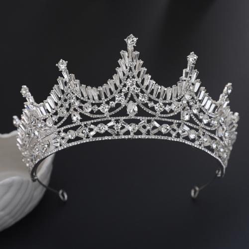 Bridal Tiaras Zinc Alloy plated fashion jewelry & for woman & with rhinestone nickel lead & cadmium free diameter 140mm height 75mm arc length 320mm Sold By PC