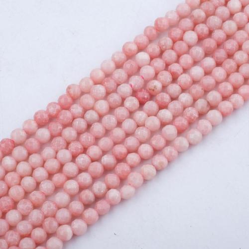 Gemstone šperky Korálky, Pink Opal, DIY & různé velikosti pro výběr & tváří, růžový, Prodáno za Cca 38 cm Strand