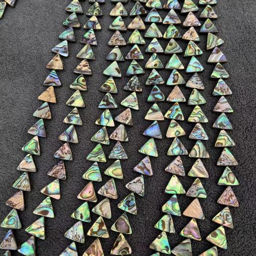 Abalone Shell Perler, Triangle, du kan DIY, 15mm, Ca. 30pc'er/Strand, Solgt Per Ca. 39 cm Strand