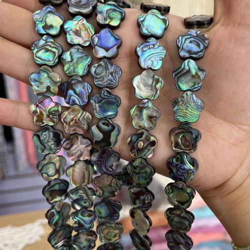 Abalone Schelp Kralen, Bloem, DIY, 16mm, Ca 27pC's/Strand, Per verkocht Ca 39 cm Strand