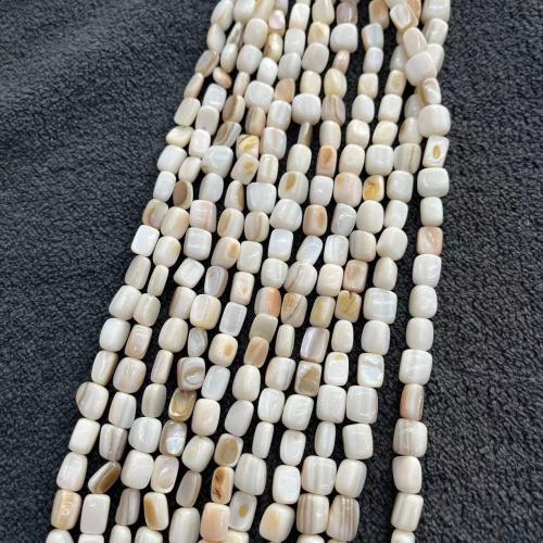 Natuurlijke zoetwaterschelp kralen, Freshwater Shell, DIY, wit, about:7-8mm, Ca 45pC's/Strand, Verkocht door Strand