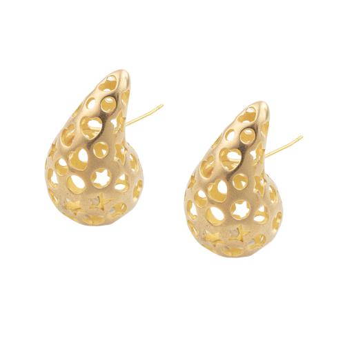 Brass Stud Earring plated for woman golden Sold By Lot