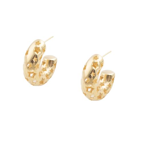 Brass Stud Earring plated for woman golden Sold By Lot