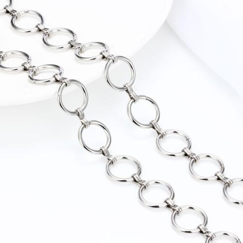 Ruostumaton teräs Nekclace Chain, 304 Stainless Steel, tee-se-itse, nikkeli, lyijy ja kadmium vapaa, N. 2m/laukku, Myymät laukku