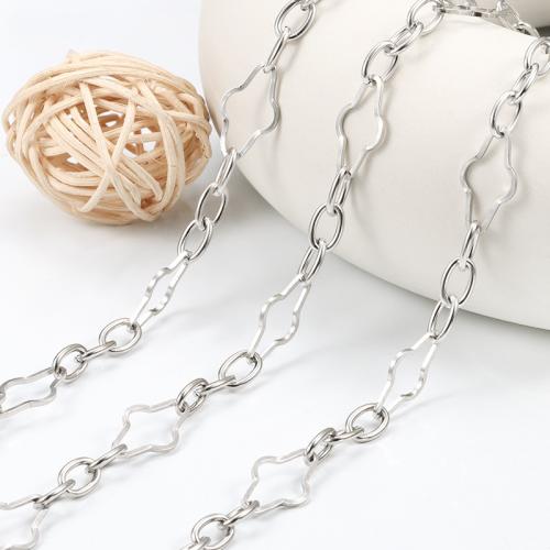 Ruostumaton teräs Nekclace Chain, 304 Stainless Steel, elektrolysointi, tee-se-itse, nikkeli, lyijy ja kadmium vapaa, Myymät m