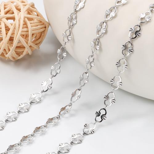 Stainless Steel Nekclace Chain, 304 roestvrij staal, elektrolysatie, DIY, nikkel, lood en cadmium vrij, Verkocht door m