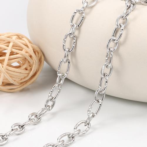 Ruostumaton teräs Nekclace Chain, 304 Stainless Steel, elektrolysointi, tee-se-itse, nikkeli, lyijy ja kadmium vapaa, Myymät m