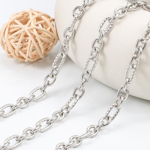 Nehrđajućeg čelika Nekclace Chain, 304 nehrđajućeg čelika, elektrolizacija, možete DIY, nikal, olovo i kadmij besplatno, Prodano By m