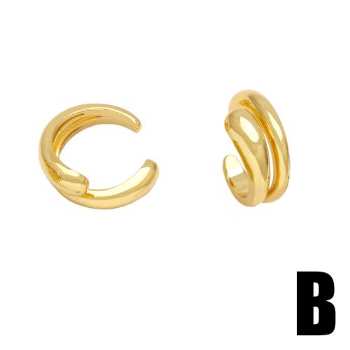 Pendientes Ear Cuff, metal, chapado, Joyería & diferentes patrones para la opción, dorado, libre de níquel, plomo & cadmio, Vendido por Par