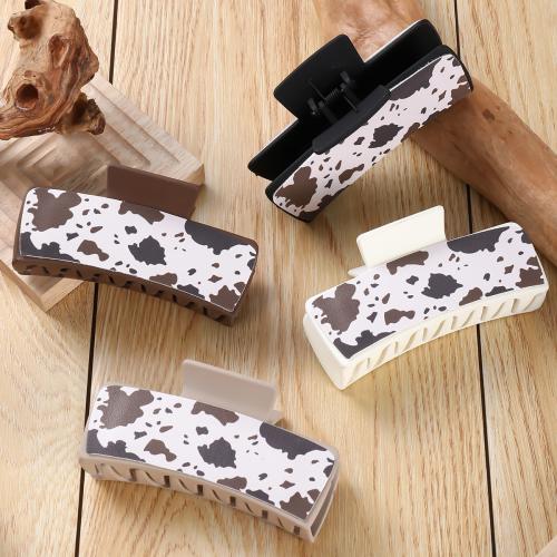 Hair Claw Clips Resin with PU Leather handmade for woman Sold By PC