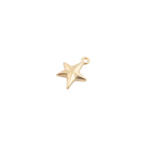 Mässing Smycken Hängen, Star, plated, DIY, gyllene, 11.50x9x2mm, 30/Lot, Säljs av Lot