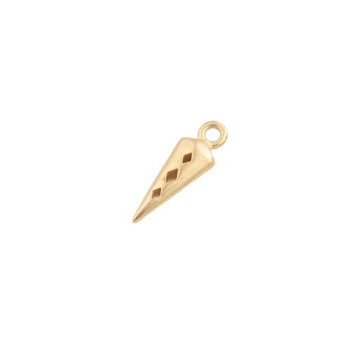 Brass Nakit Privjesci, Mesing, pozlaćen, možete DIY, zlatan, 12.50x4x2mm, 30računala/Lot, Prodano By Lot