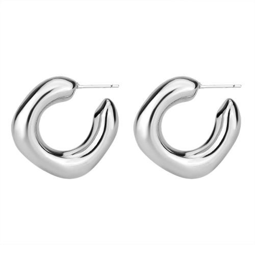 925 Sterling Silver Stud Earring fashion jewelry & for woman silver color Sold By Pair