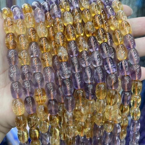 Natuurlijke Amethyst kralen, Amethist, met Citrien, Kolom, mode sieraden & DIY, gemengde kleuren, 8x12mm, Per verkocht Ca 38 cm Strand