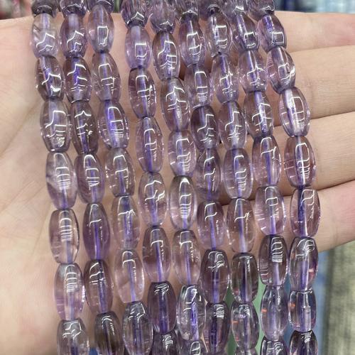 Natuurlijke Amethyst kralen, Amethist, Emmer, mode sieraden & DIY, purper, 6x12mm, Per verkocht Ca 38 cm Strand