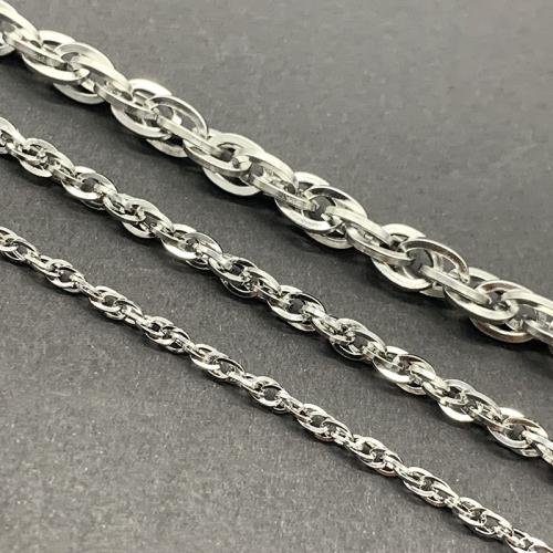 Nerezová ocel Nekclace Chain, 304 Stainless Steel, DIY & různé velikosti pro výběr, nikl, olovo a kadmium zdarma, Cca 5m/Bag, Prodáno By Bag