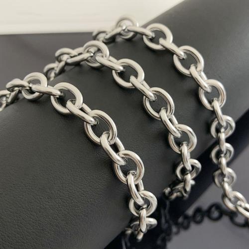 Stal nierdzewna Nekclace Chain, Stal nierdzewna 304, DIY & różnej wielkości do wyboru, bez zawartości niklu, ołowiu i kadmu, około 5m/torba, sprzedane przez torba