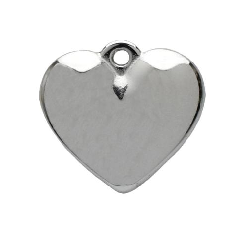 Stainless Steel Heart Pendants 304 Stainless Steel DIY original color Sold By PC