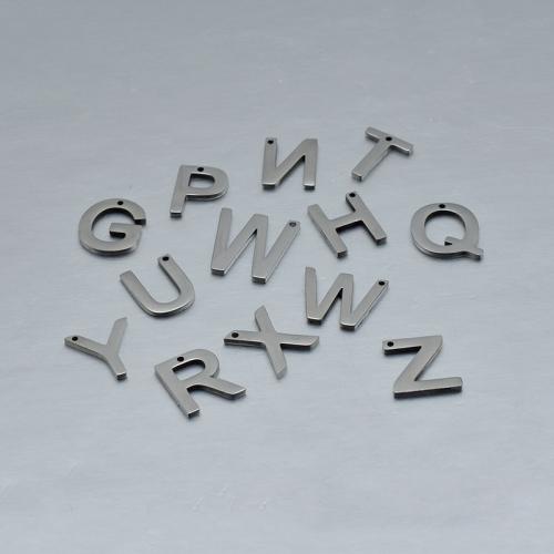 Stainless Steel Letter Pendants 304 Stainless Steel Alphabet Letter polished DIY original color Sold By PC