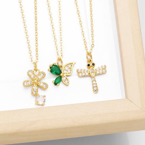 Gioielli Brass Set, ottone, placcato, gioielli di moda & diversi modelli per la scelta & Micro spianare cubic zirconia, dorato, assenza di nichel,piombo&cadmio, Venduto da PC