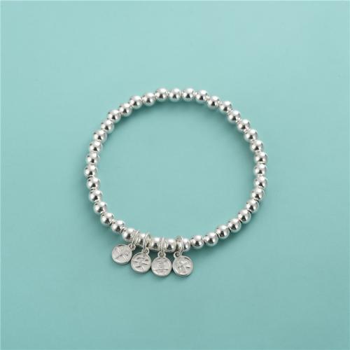 plata de ley 925 Pulsera, diverso tamaño para la opción & para mujer, plateado, Vendido por UD