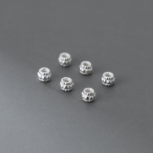 925 sterling ezüst gyöngy, 925 ezüst, DIY, 4x3mm, Lyuk:Kb 1.7mm, Által értékesített PC