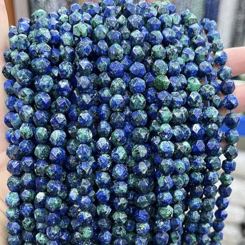 Lapislazuli Perlen, Lapislazuli Phönix, Vieleck, Modeschmuck & DIY & facettierte, gemischte Farben, 8mm, verkauft per ca. 38 cm Strang