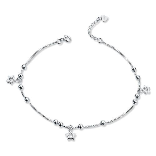 Cavigliera in argento sterling moda, 925 sterline d'argento, with 3cm extender chain, gioielli di moda & per la donna, assenza di nichel,piombo&cadmio, Lunghezza Appross. 23 cm, Venduto da PC