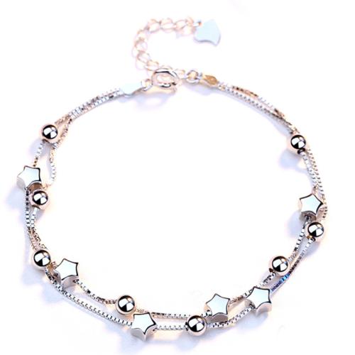 Argento Bracciali, 925 sterline d'argento, with 3cm extender chain, gioielli di moda & per la donna, assenza di nichel,piombo&cadmio, Lunghezza Appross. 16 cm, Venduto da PC