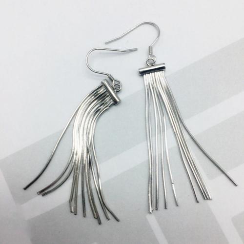 925 Boucles d’oreilles Sterling Silver Drop & Dangle, Argent sterling 925, bijoux de mode & pour femme, protéger l'environnement, sans nickel, plomb et cadmium, Vendu par paire