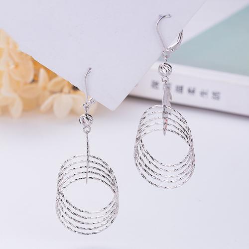 925 Sterling Silver Drop & Dangle Brincos, 925 de prata esterlina, joias de moda & para mulher, níquel, chumbo e cádmio livre, 24x66mm, vendido por par