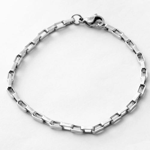 Titanium stål armbånd, Unisex & forskellig størrelse for valg, oprindelige farve, 10pc'er/Bag, Solgt af Bag