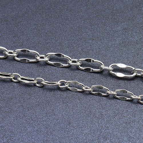 Sterling zilveren kettingen, 925 sterling zilver, DIY & verschillende grootte voor keus, zilver, Verkocht door G