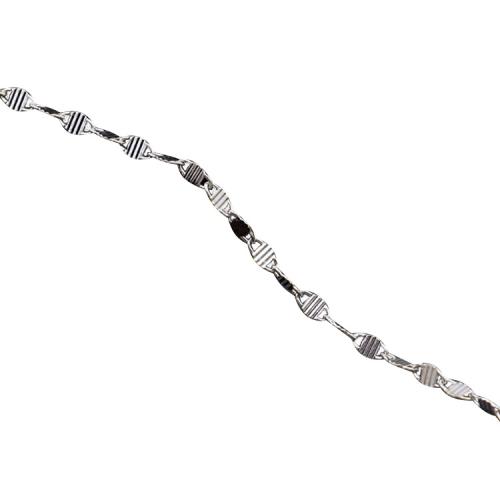 Catene d'argento Sterling, 925 sterline d'argento, DIY, argento, 190x2.50mm, Venduto da sol