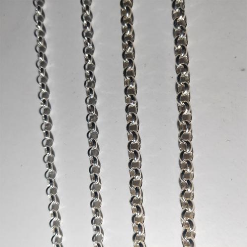 Sterling zilveren kettingen, 925 sterling zilver, DIY & verschillende grootte voor keus, zilver, Verkocht door G