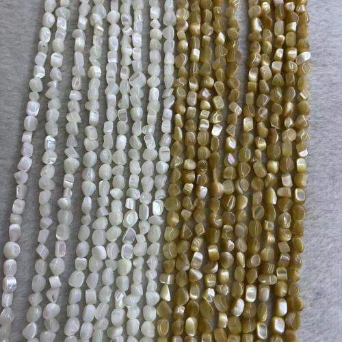 Natuurlijke zoetwaterschelp kralen, Top Shell, mode sieraden & DIY, meer kleuren voor de keuze, Length about 5-6mm, Ca 62pC's/Strand, Verkocht door Strand