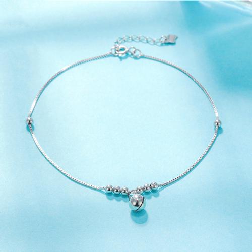 Fashion Sterling Silver Anklet 925 Sterling Silver fashion jewelry & for woman nickel lead & cadmium free Length Approx 20.5 cm Sold By PC