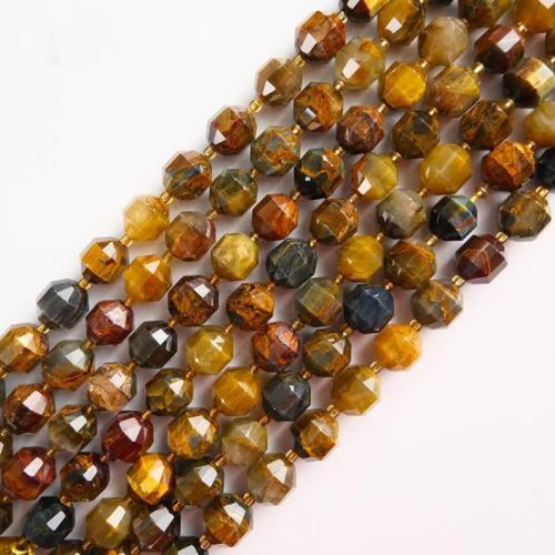 Edelsteen Sieraden Kralen, Pietersite, DIY & gefacetteerde, geel, 12mm, Ca 28pC's/Strand, Per verkocht Ca 38 cm Strand