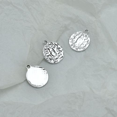 Stainless Steel Pendants 304 Stainless Steel Flat Round polished DIY original color Sold By PC